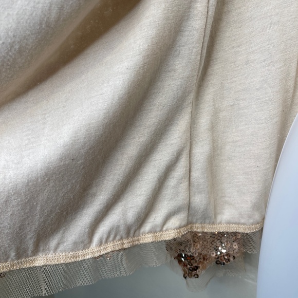 Oliver | Gold Jewel Tone Sequin Embellished Shrug Boxy Cropped Glam Cardigan - Picture 13 of 16